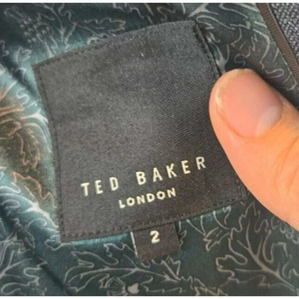 Ted Baker London Blazer Suit Jacket Men's Size 2‎ Small Floral Painting Lining